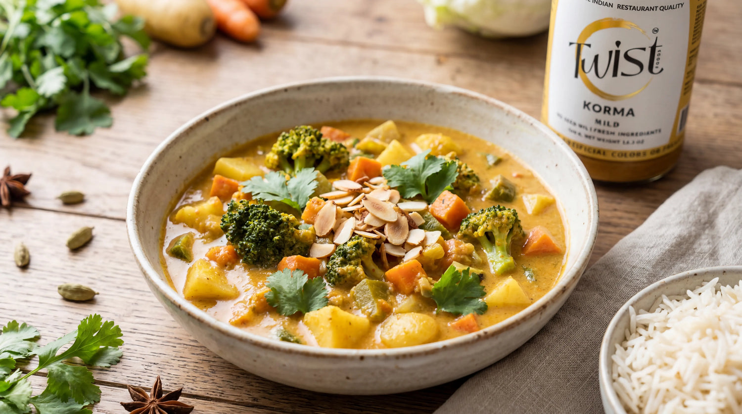 Comforting Mixed Vegetable Korma: A Creamy & Mild One-Pan Meal
